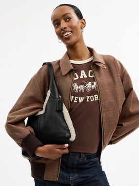 Coach Brooklyn Shoulder Bag 28 In Shearling